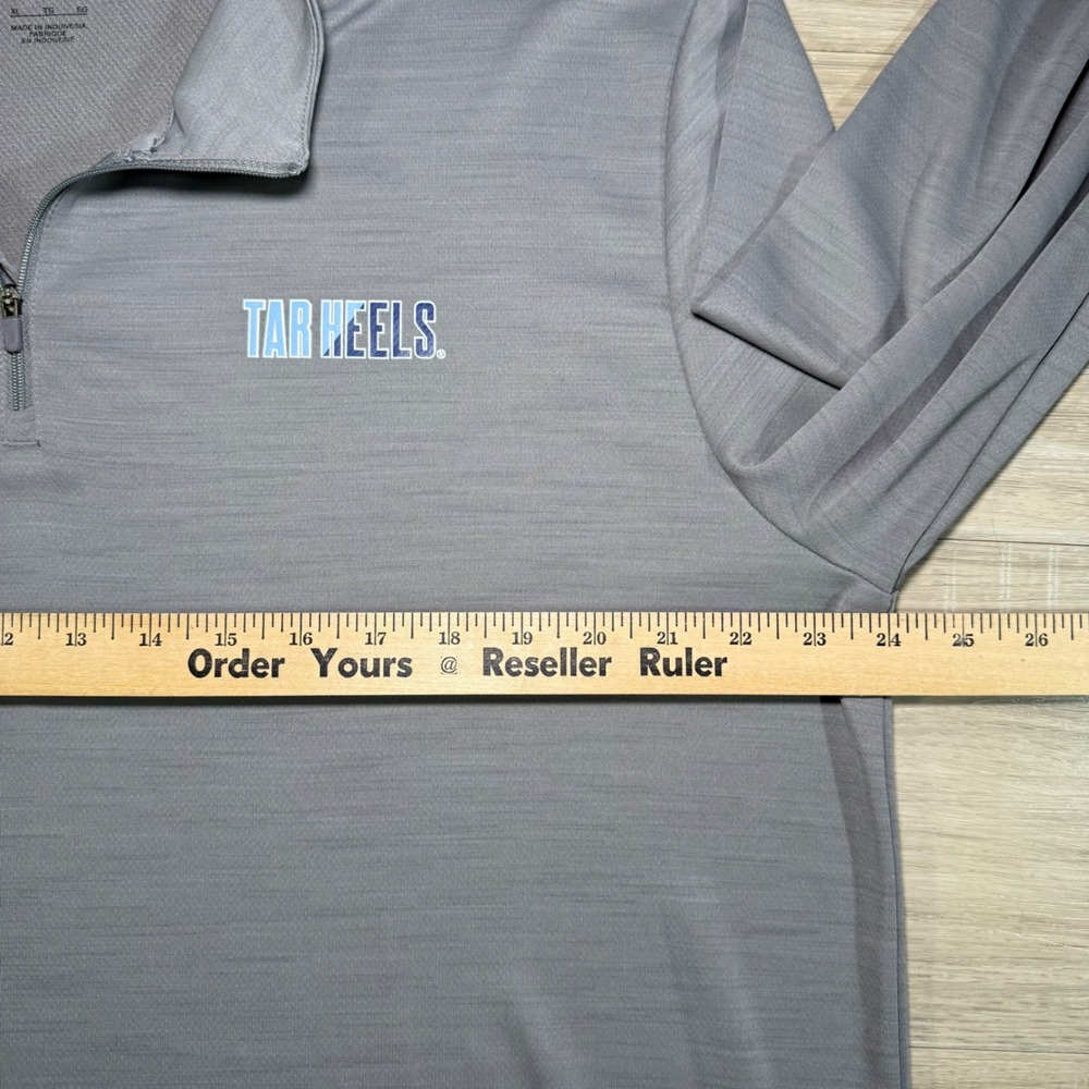 Nike Dri Fit NC Tar Heels Performance‎ 1/4 Zip Top Spell Out Workout Light SZ XL - Picture 5 of 6